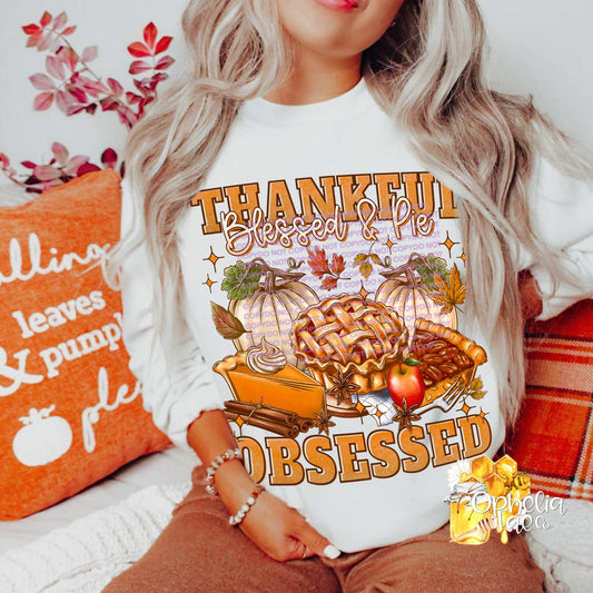 Thankful Blessed & Pie Obsessed T-Shirt