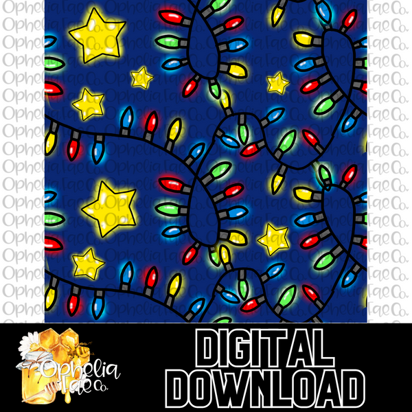 Christmas Lights Digital Download | Seamless