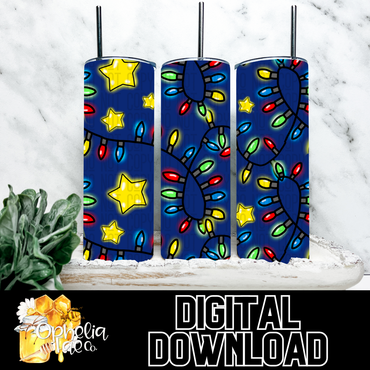 Christmas Lights Digital Download | Seamless