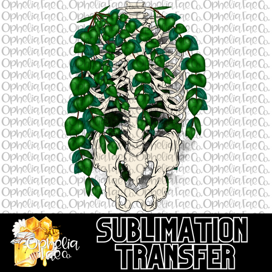 Plant Skellie Rib Cage - Sublimation Transfer