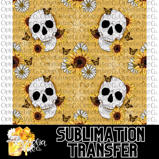 Sunflower Skellie Large Scale - Sublimation Transfer