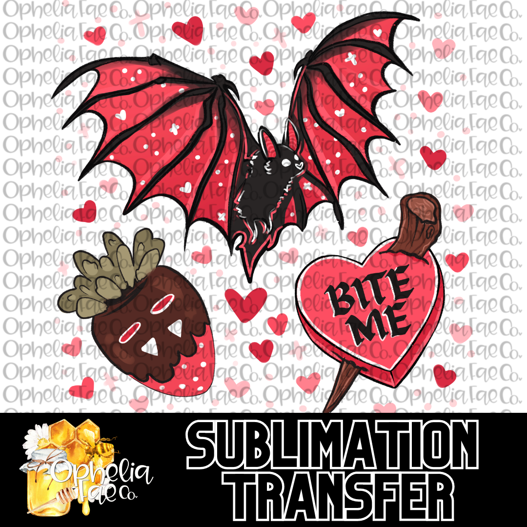 Vampire Bite Me - Sublimation Transfer