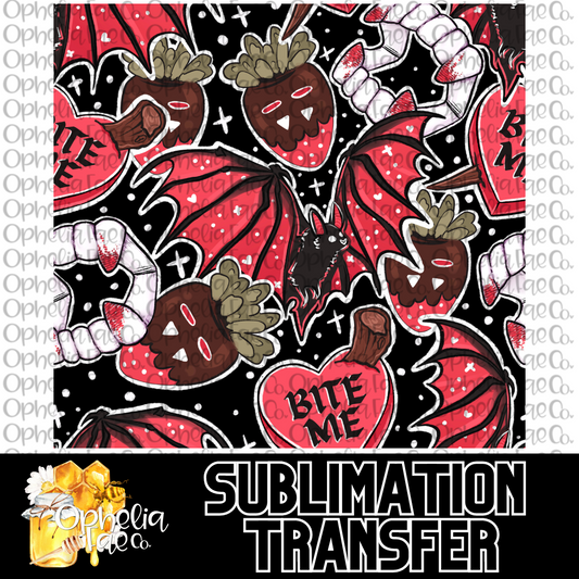 Vampire Bite Me - Sublimation Transfer