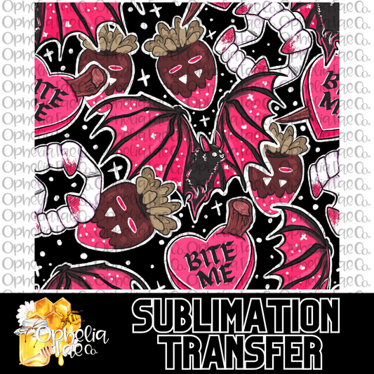 Vampire Bite Me - Sublimation Transfer