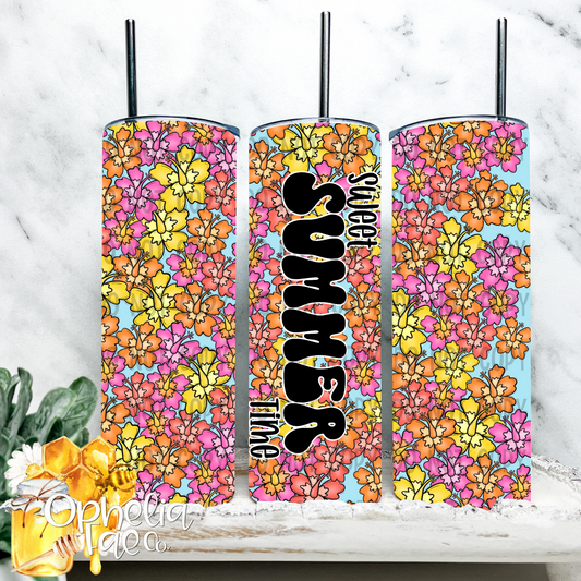 Sweet Summer Time Tumbler Wrap PNG Digital Download