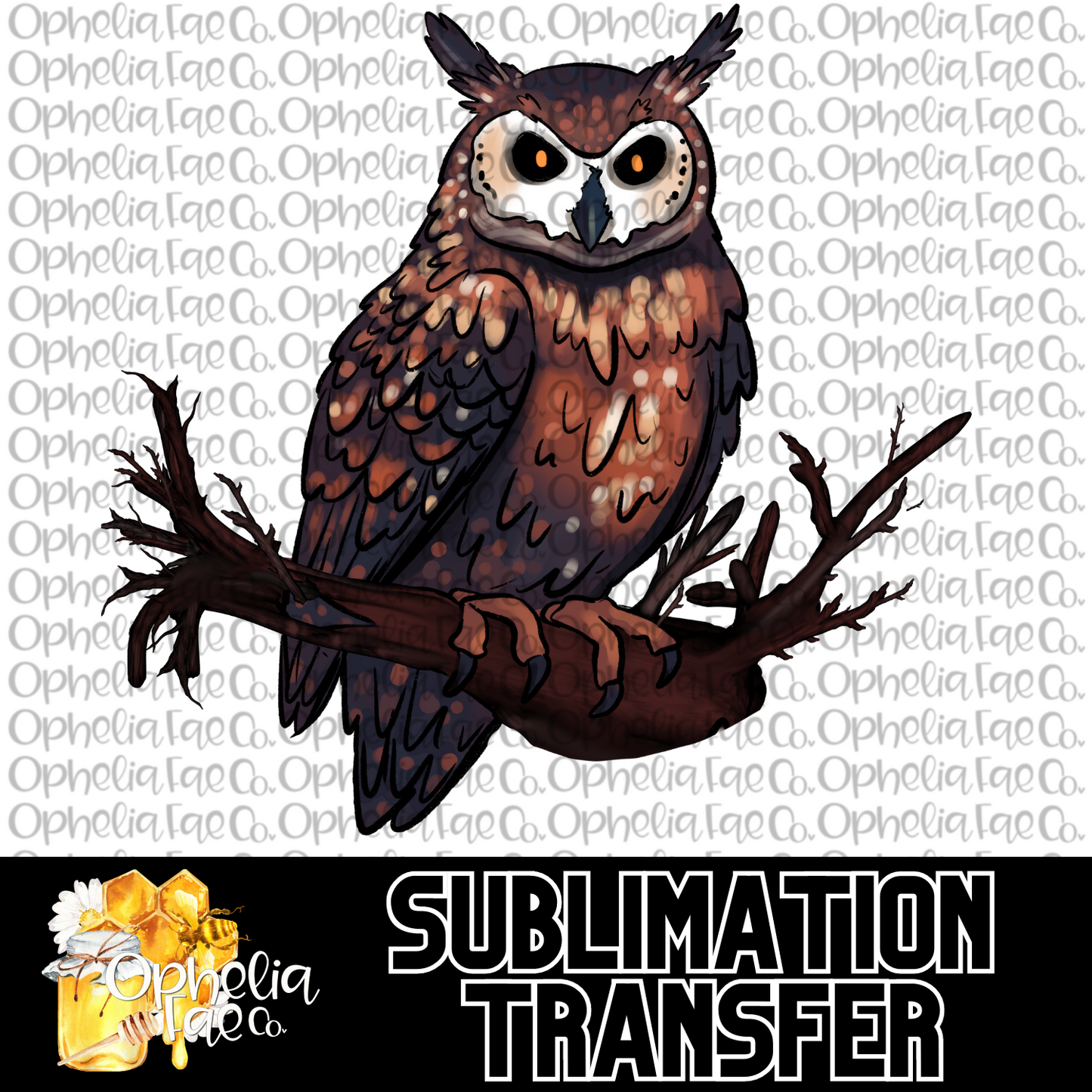 Owl Familiar - Sublimation Transfer