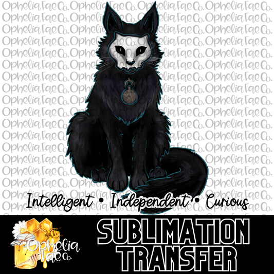 Black Cat Familiar - Sublimation Transfer