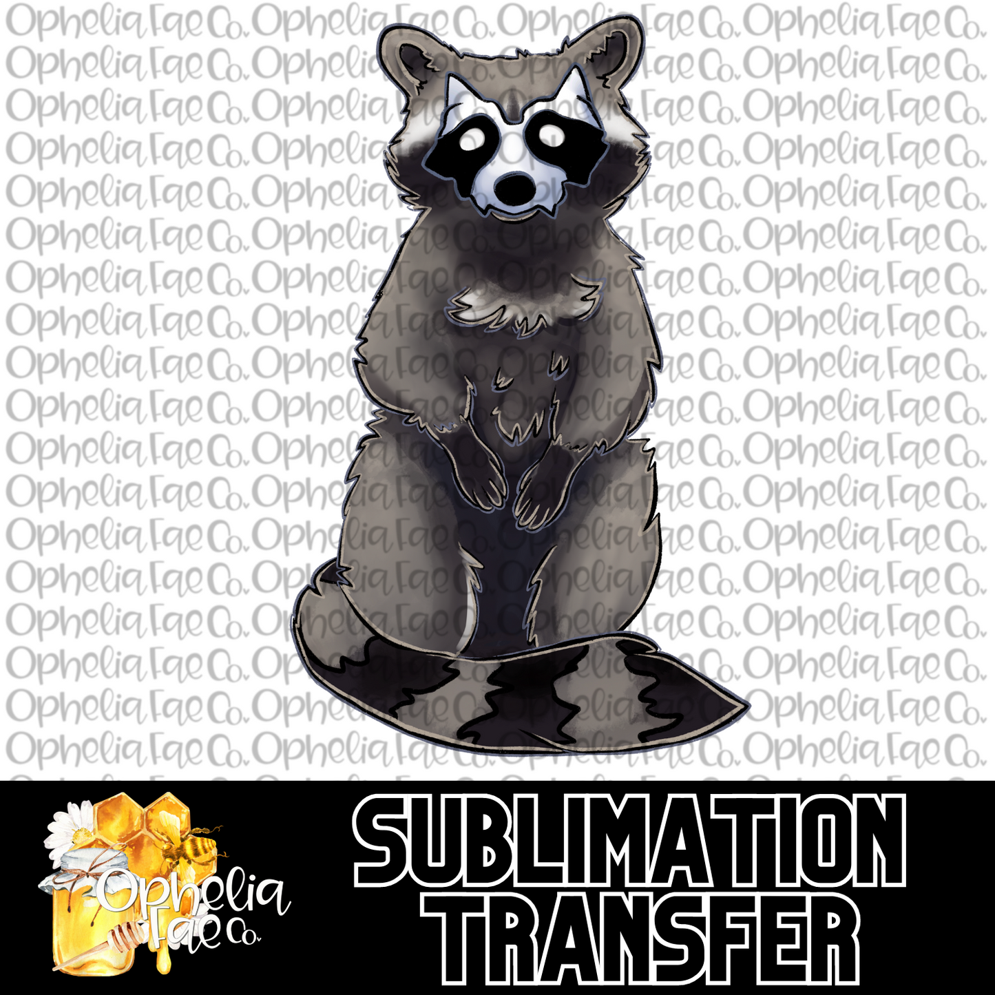 Raccoon Familiar - Sublimation Transfer