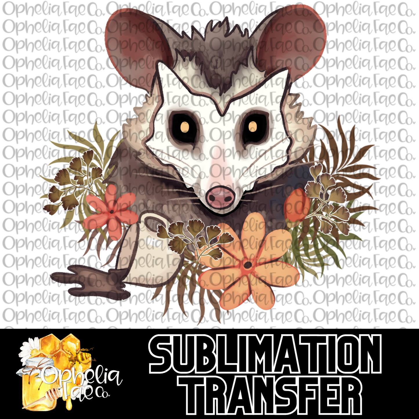 Opossum Familiar - Sublimation Transfer