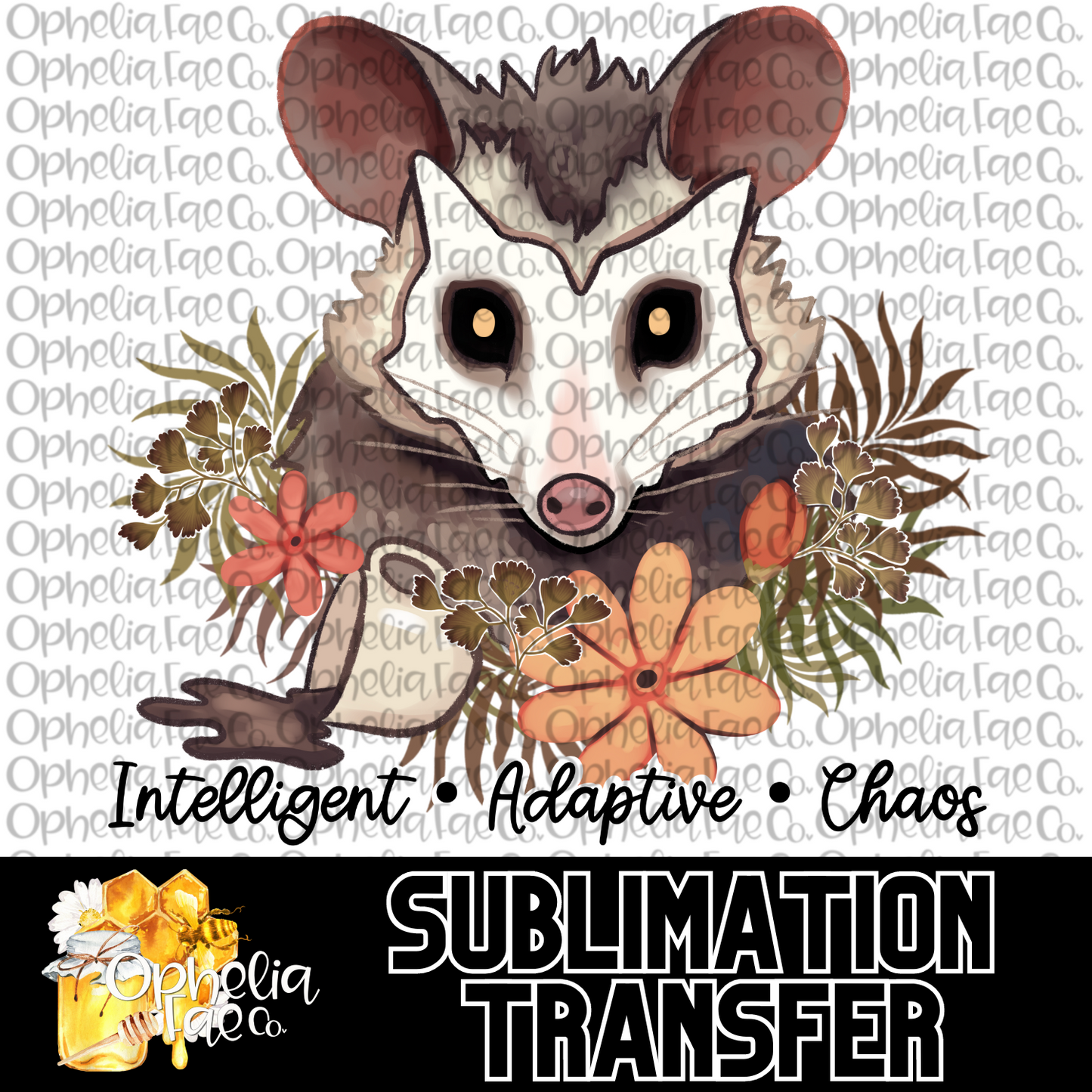 Opossum Familiar - Sublimation Transfer