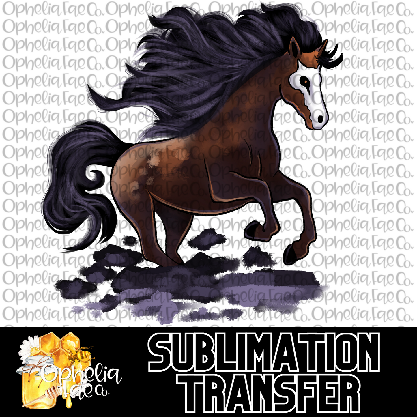 Natural Horse Familiar - Sublimation Transfer