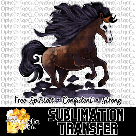 Natural Horse Familiar - Sublimation Transfer