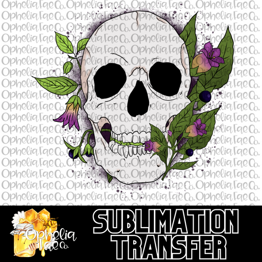 Floral Skellie - Sublimation Transfer