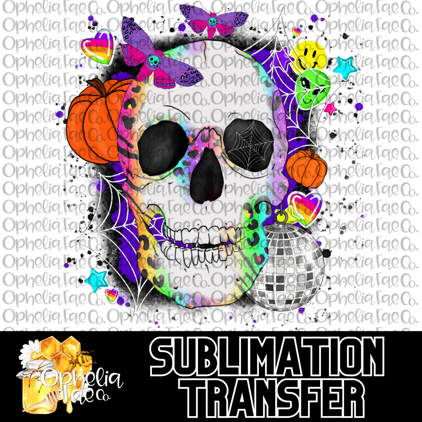 Neon Skull - Sublimation Transfer