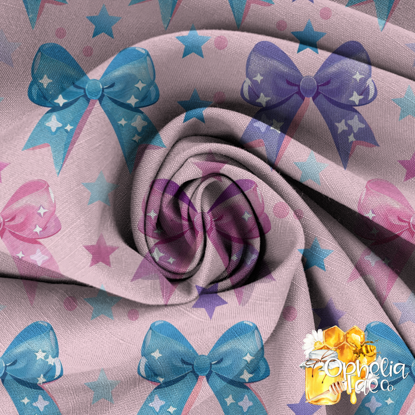 Blue Purple Pink Bows Digital Download | Seamless