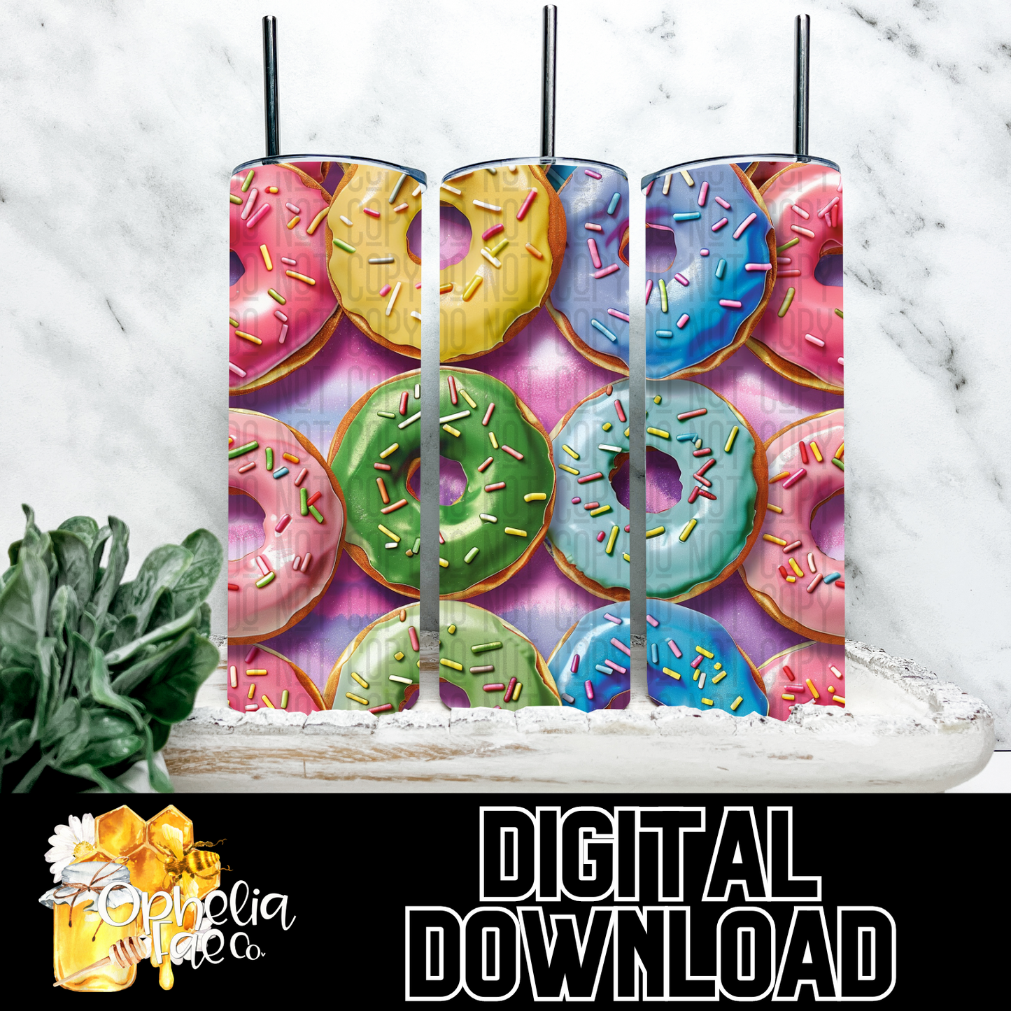 Rainbow Donuts Digital Download | Seamless