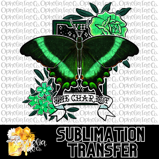 The Chariot Butterfly Tarot - Sublimation Transfer