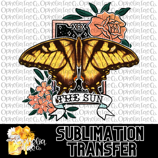 The Sun Butterfly Tarot - Sublimation Transfer