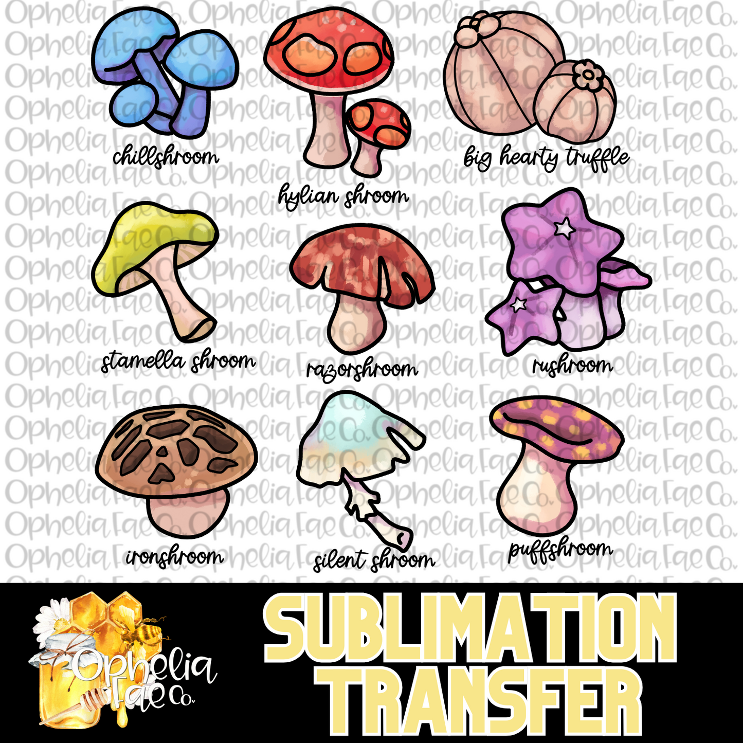 Hextober Mushroom - Sublimation Transfer