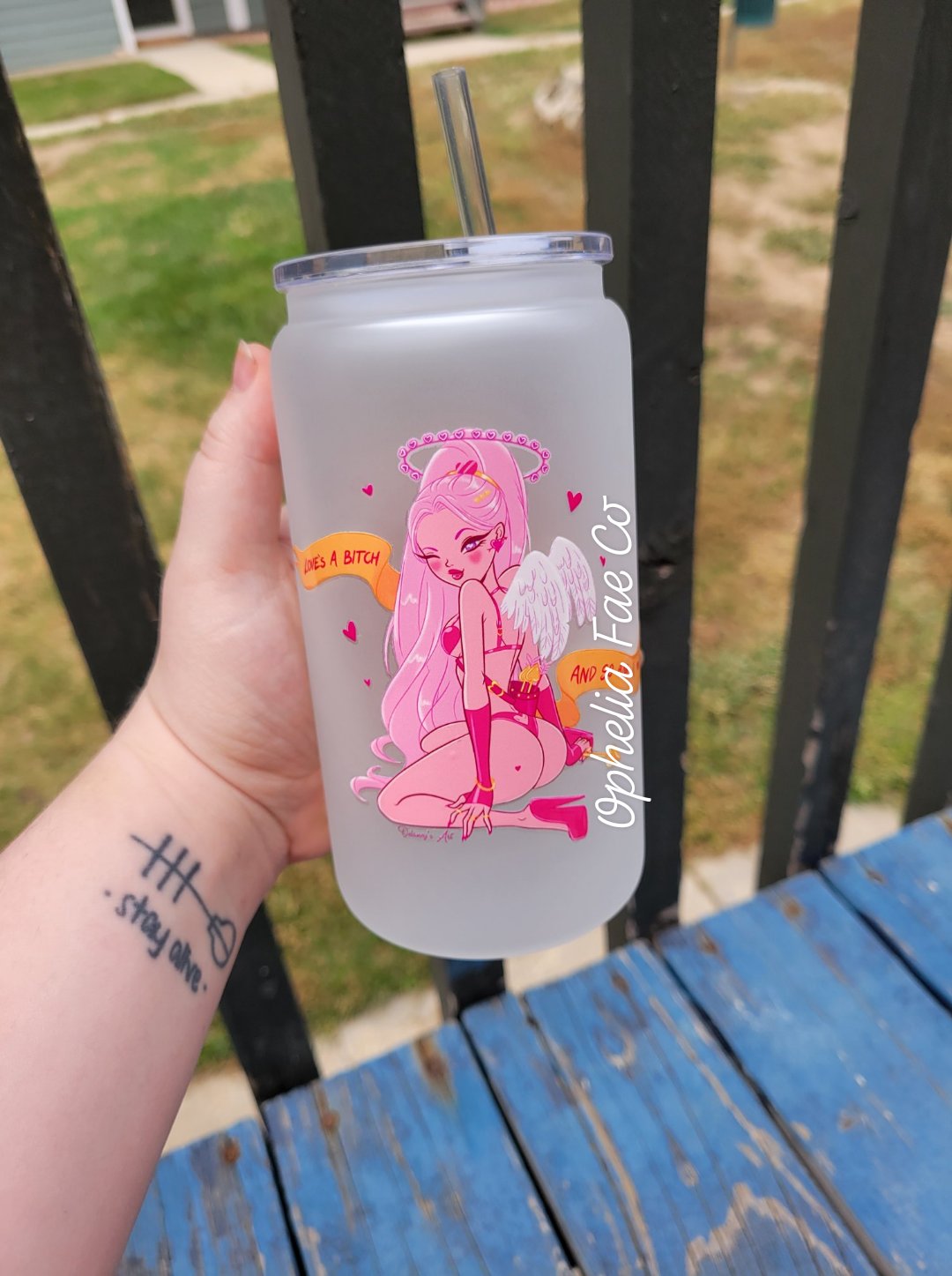 Love's A Bitch & So Am I - 16oz Glass Can