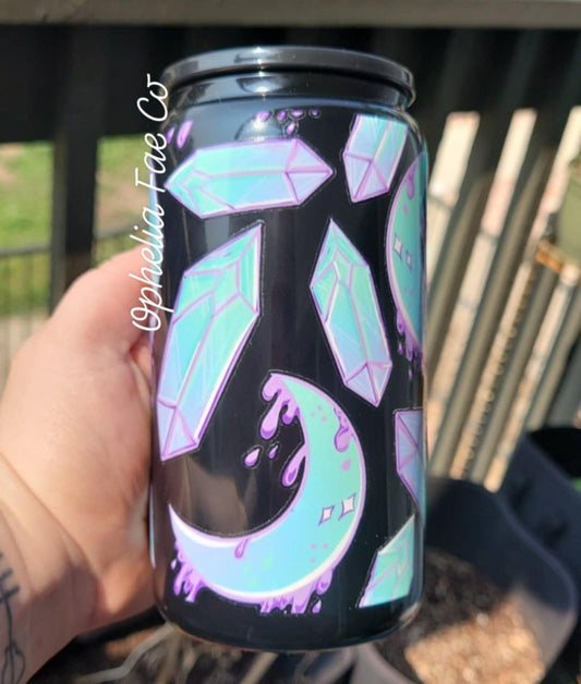 Crystals & Moons - 16oz Glass Can