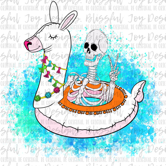 Floaty Skellie Llama - Sublimation Transfer