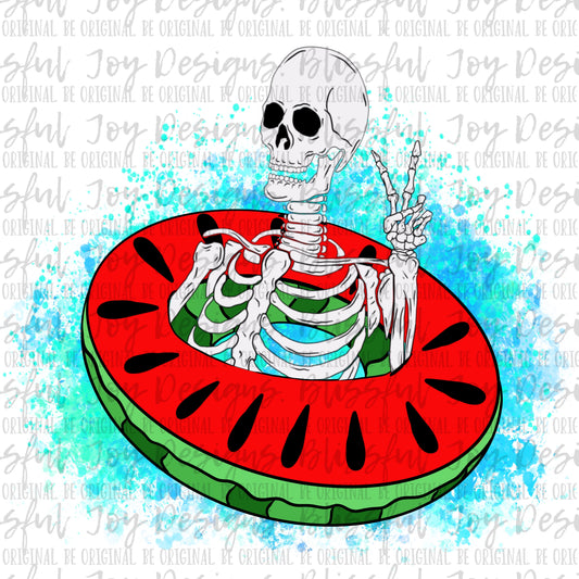 Floaty Skellie Watermelon - Sublimation Transfer