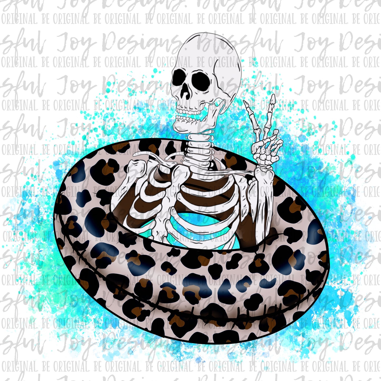 Floaty Skellie Leopard - Sublimation Transfer