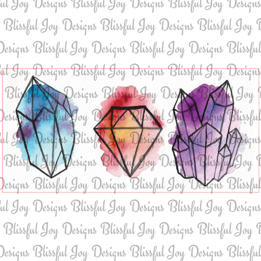 Watercolor Crystals - Sublimation Transfer