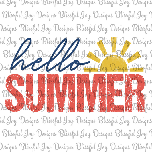 Hello Summer - Sublimation Transfer