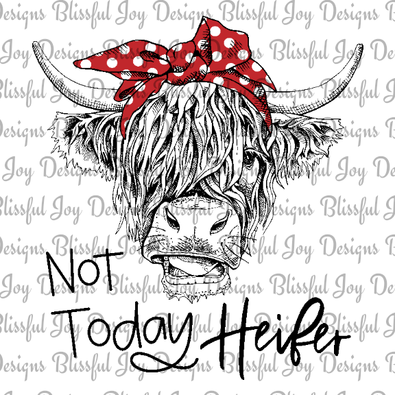 Not Today Heifer - Sublimation Transfer