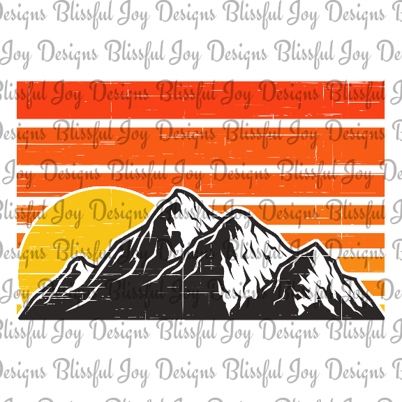 Retro Mountain - Sublimation Transfer