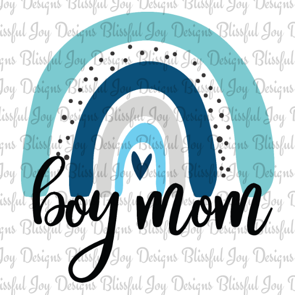 Rainbow Boy Mom (Blue) - Sublimation Transfer