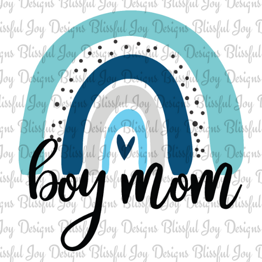 Rainbow Boy Mom (Blue) - Sublimation Transfer