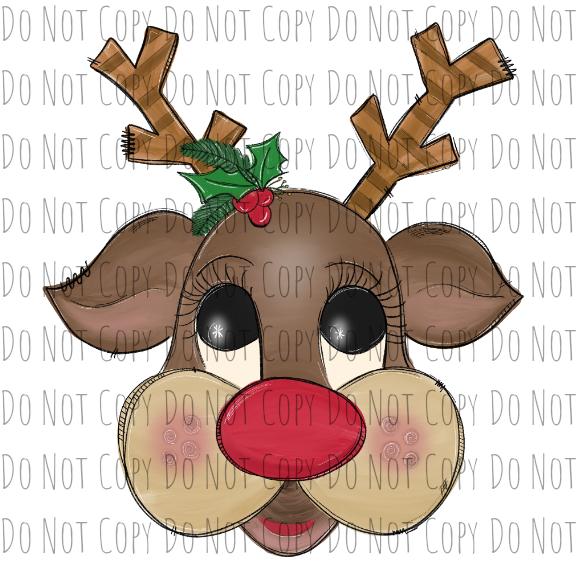 Reindeer Girl - Sublimation Transfer