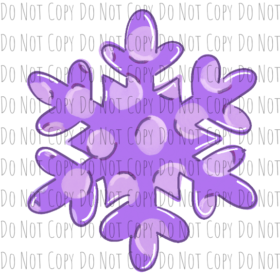 Purple Snowflake - Sublimation Transfer