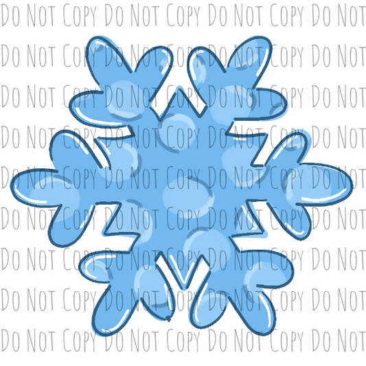 Blue Snowflake - Sublimation Transfer