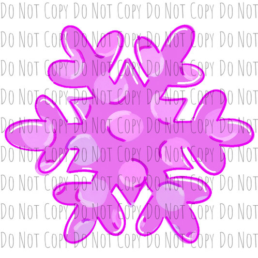 Pink Snowflake - Sublimation Transfer