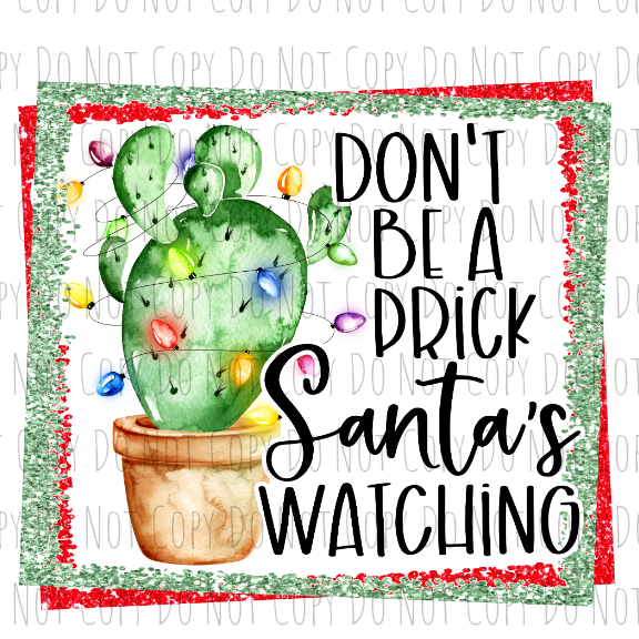 Santa's Watching- Sublimation Transfer