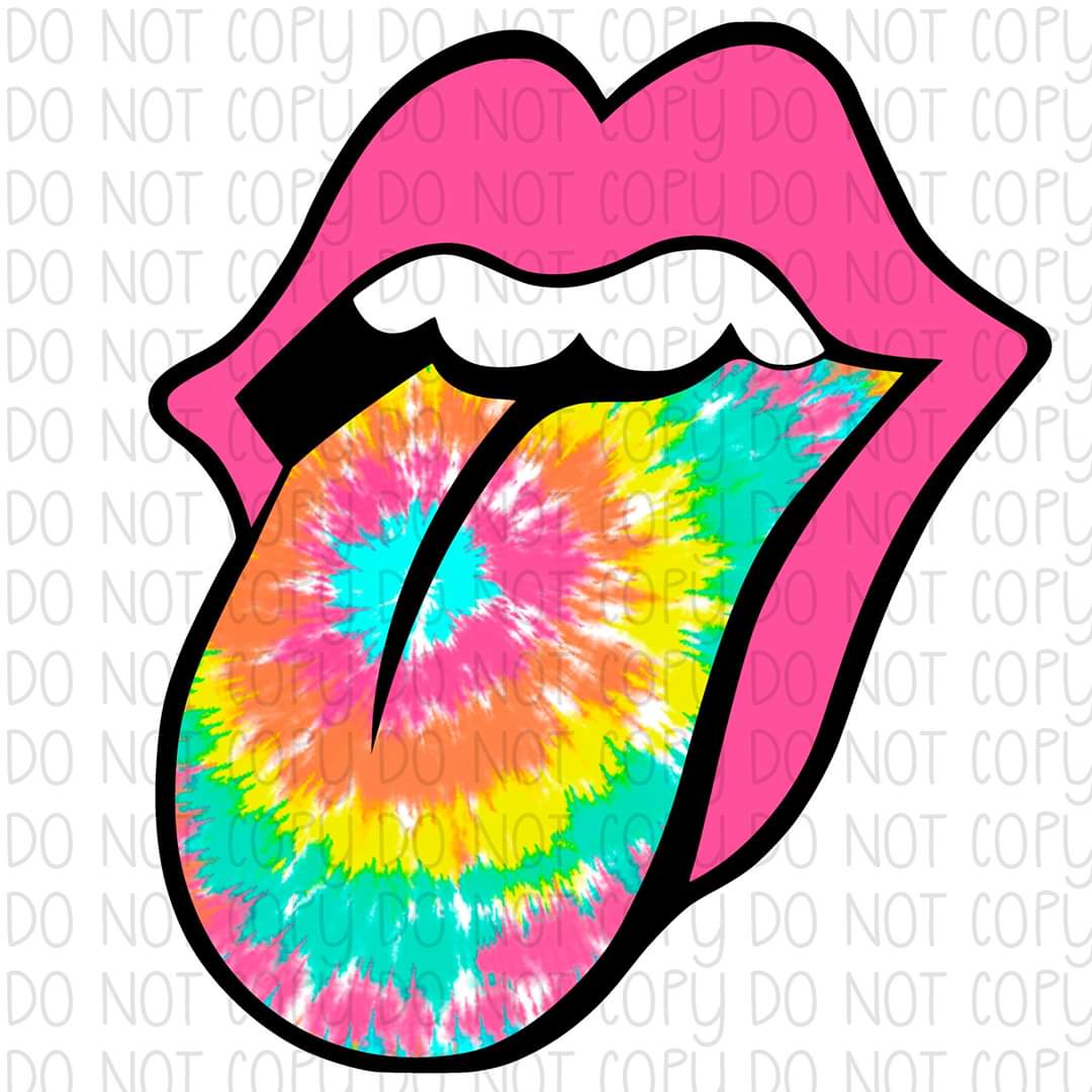 Tie Dye Tongue - Sublimation Transfer