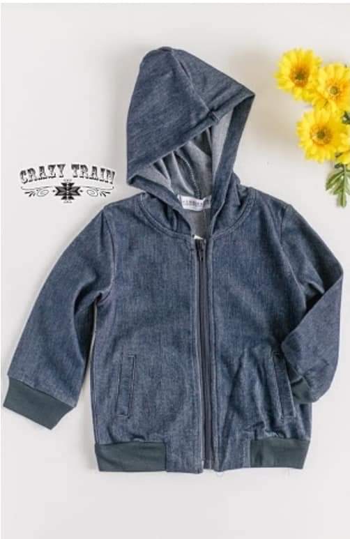 Crazy Train - BABY - Dandy Denim Hoodie