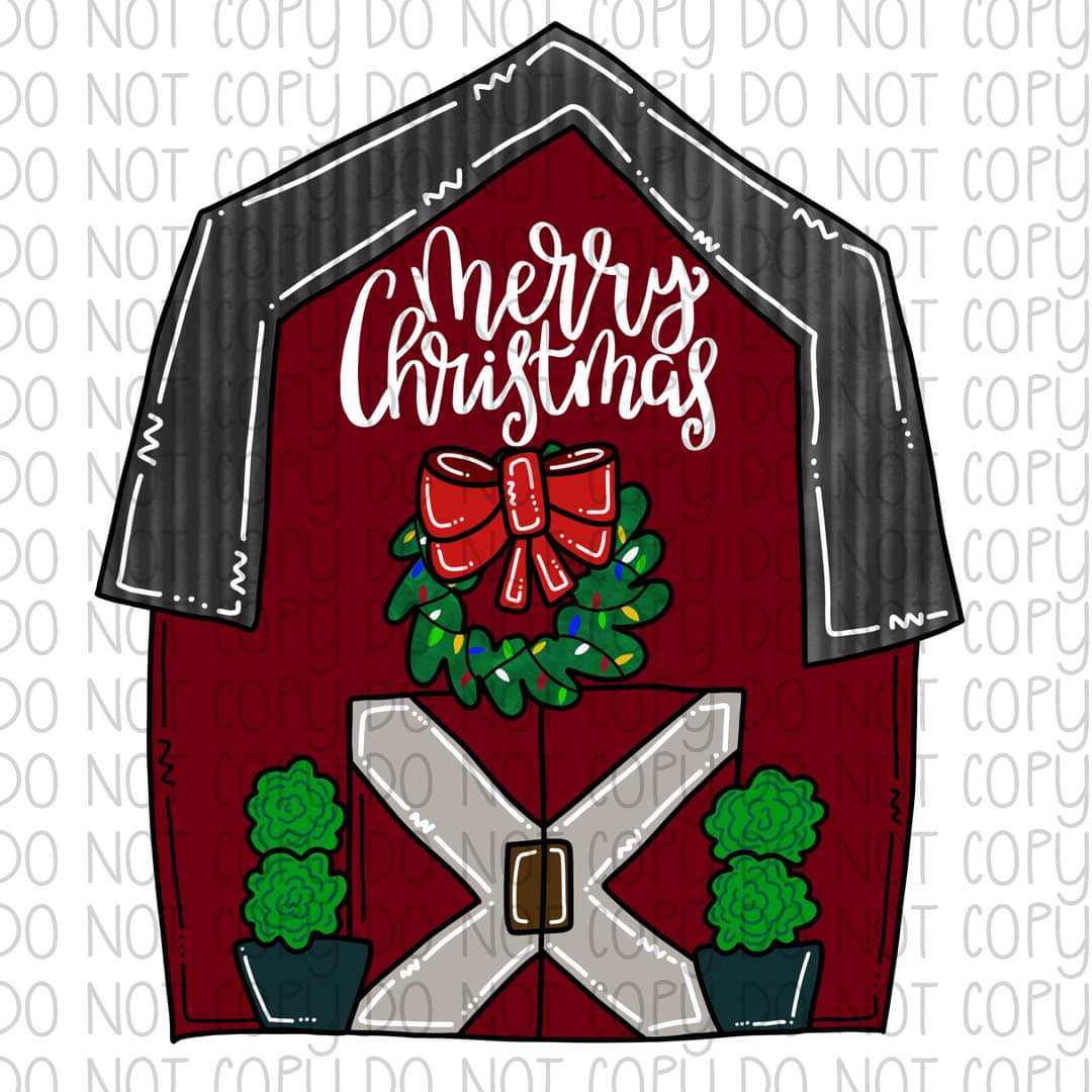 Christmas Barn  - Sublimation Transfer