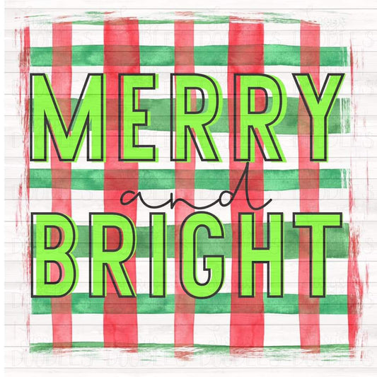 Merry & Bright - Sublimation Transfer