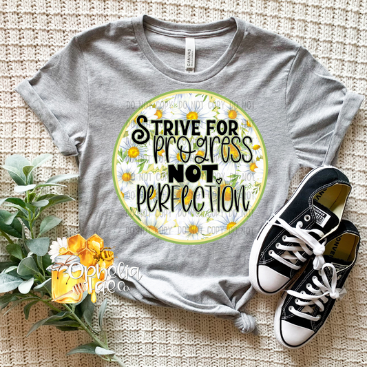 Strive for progress not perfection PNG Digital Download