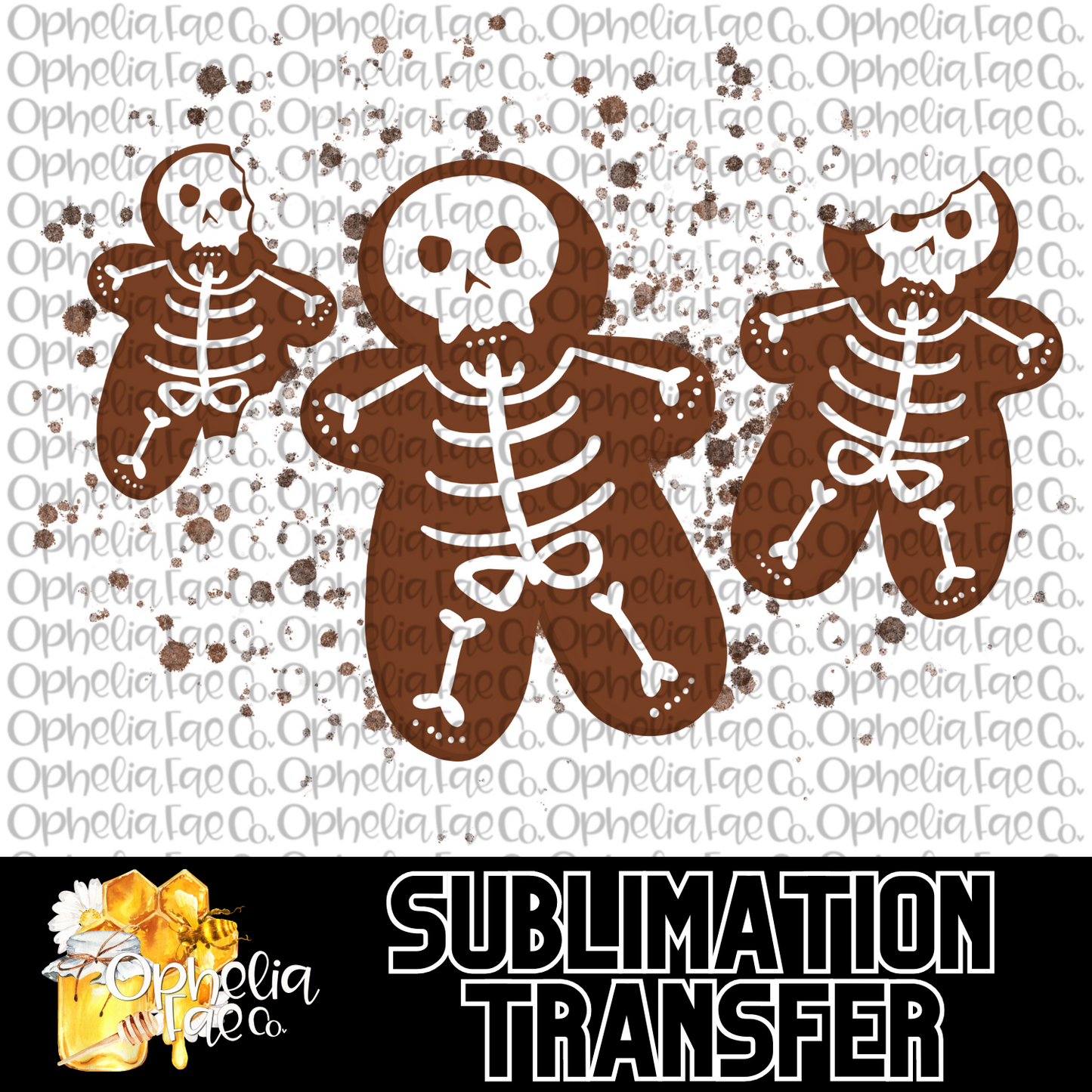 Gingerbread Skeletons - Sublimation Transfer