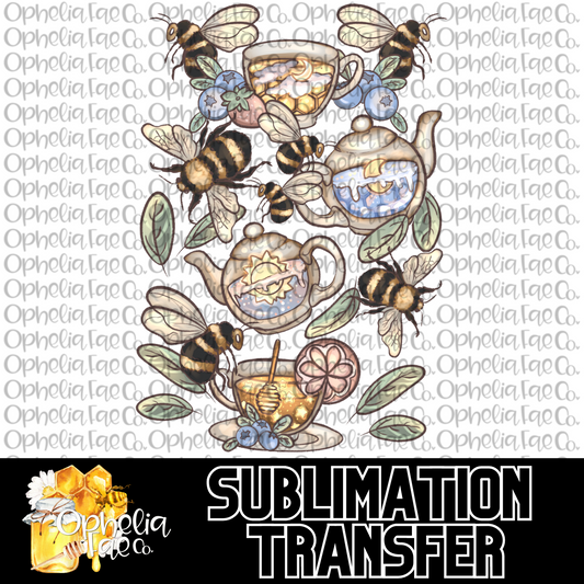 Bees & Teas - Sublimation Transfer