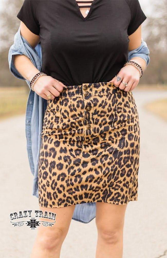 Crazy Train - Ally Cat Skirt ** Leopard