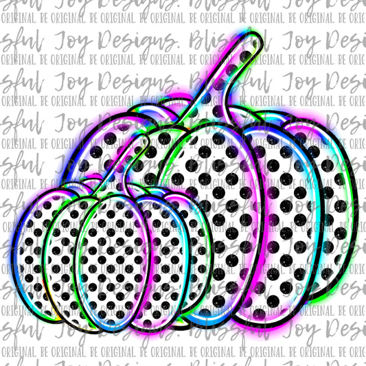 Neon Pumpkins - Sublimation Transfer