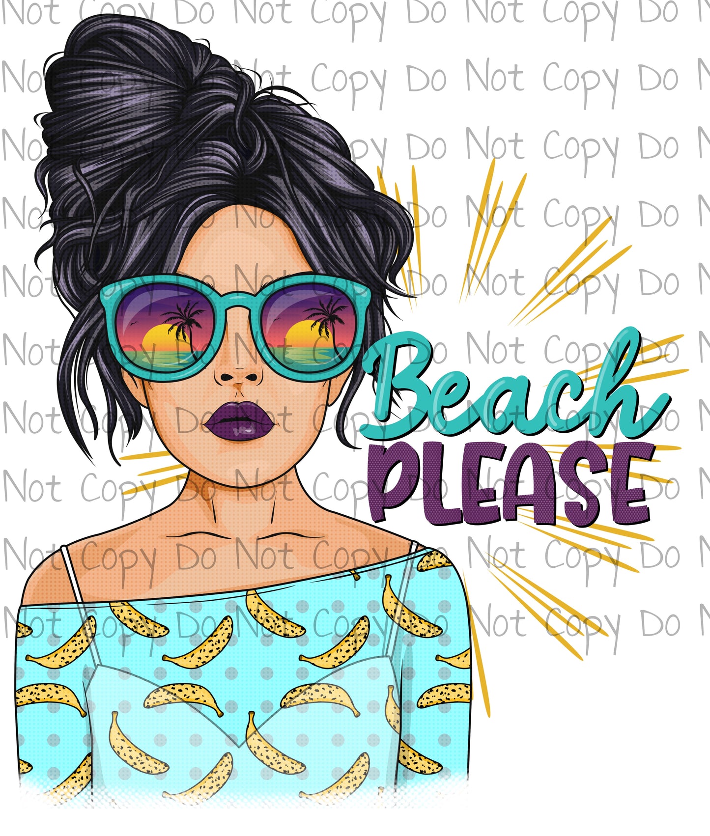 Beach Please - Sublimation Transfer