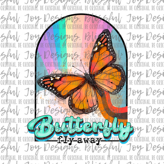 Butterfly Fly Away - Sublimation Transfer